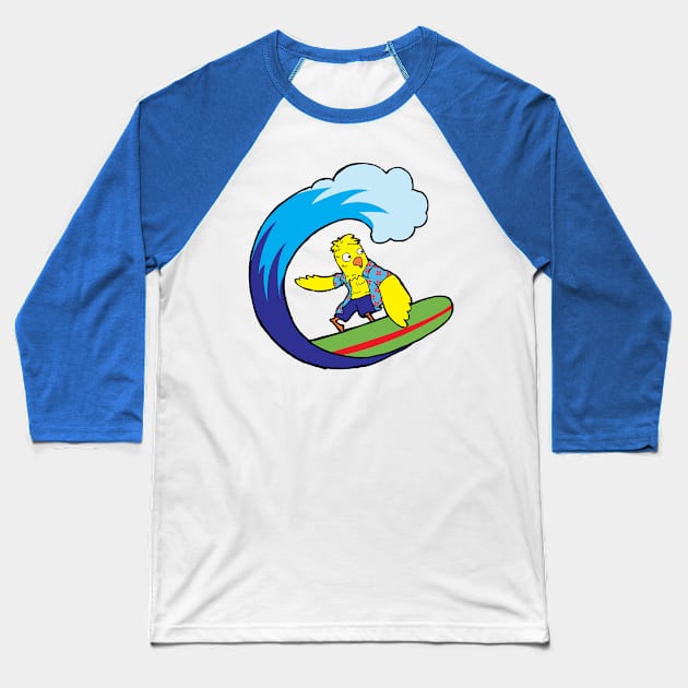 Surfin' Bird Baseball T-Shirt by deancoledesign